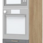 Επιδαπέδιο ντουλάπι φούρνου ψηλό Tahoma K23-60-2MB-Δρυς - Γραφίτης