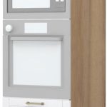 Επιδαπέδιο ντουλάπι φούρνου ψηλό Tahoma K23-60-2MB-Καρυδί - Λευκό ματ