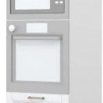 Επιδαπέδιο ντουλάπι φούρνου ψηλό Tahoma K23-60-2MB-Λευκό ματ