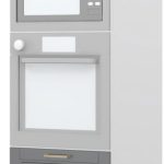 Επιδαπέδιο ντουλάπι φούρνου ψηλό Tahoma K23-60-2MB-Λευκό ματ - Γραφίτης