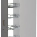 Επιδαπέδιο ντουλάπι ψηλό Tahoma K21-30-1KZ-Λευκό - Γραφίτης
