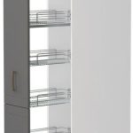 Επιδαπέδιο ντουλάπι ψηλό Tahoma K21-30-1KZ-Λευκό ματ - Γραφίτης