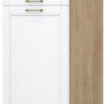 Επιδαπέδιο ντουλάπι ψηλό Tahoma K21-60-2KF-Δρυς - Λευκό ματ