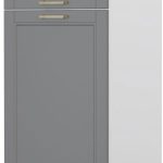 Επιδαπέδιο ντουλάπι ψηλό Tahoma K21-60-2KF-Λευκό ματ - Γραφίτης