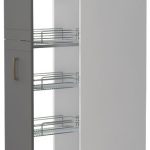 Επιδαπέδιο ντουλάπι ψηλό Tahoma K23-30-1KZ-Λευκό - Γραφίτης