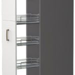 Επιδαπέδιο ντουλάπι ψηλό Tahoma K23-30-1KZ-Γραφίτης - Λευκό ματ