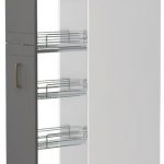 Επιδαπέδιο ντουλάπι ψηλό Tahoma K23-30-1KZ-Λευκό ματ - Γραφίτης