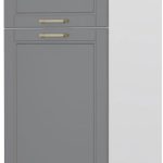 Επιδαπέδιο ντουλάπι ψηλό Tahoma K23-60-2KF-Λευκό ματ - Γραφίτης
