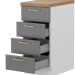 Επιδαπέδιο ντουλάπι Tahoma R-40-4MBOX-Γραφίτης