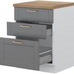 Επιδαπέδιο ντουλάπι Tahoma R-60-3MBOX-Γραφίτης