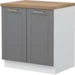 Επιδαπέδιο ντουλάπι Tahoma R-80-2K-Γραφίτης