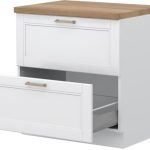 Επιδαπέδιο ντουλάπι Tahoma R-80-2MBOX-Λευκό ματ