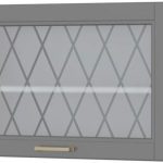 Ντουλάπι κρεμαστό Tahoma V5-90-1KSP με βιτρίνα-Γραφίτης