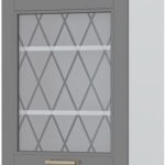 Ντουλάπι κρεμαστό Tahoma V7-60-1KS με βιτρίνα-Γραφίτης