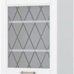 Ντουλάπι κρεμαστό Tahoma V7-60-1KS με βιτρίνα-Λευκό ματ