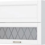 Ντουλάπι κρεμαστό Tahoma V7-90-1K1SP με βιτρίνα-Λευκό ματ