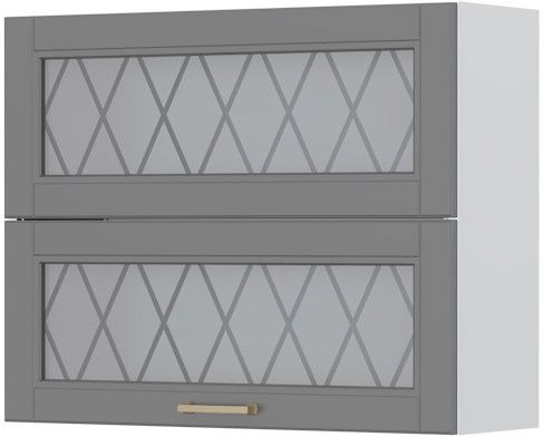 image_714553_tara-v7-90-2ksp-4-be-ku-45ta-1xr30-128 Ντουλάπι κρεμαστό Tahoma V7-90-2KSP με βιτρίνα-Γραφίτης - Image 1