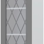 Ντουλάπι κρεμαστό Tahoma V9-45-1KS με βιτρίνα-Γραφίτης