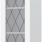 Ντουλάπι κρεμαστό Tahoma V9-45-1KS με βιτρίνα-Λευκό ματ