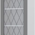 Ντουλάπι κρεμαστό Tahoma V9-60-1KS με βιτρίνα-Γραφίτης