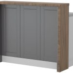 Πάγκος νησίδας Tahoma-Μήκος: 120 εκ.-Γραφίτης-Carini Wallnut