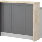 Πάγκος νησίδας Tahoma-Μήκος: 120 εκ.-Γραφίτης-Latino Marble