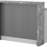 Πάγκος νησίδας Tahoma-Μήκος: 120 εκ.-Γραφίτης-Siena Marble