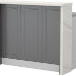 Πάγκος νησίδας Tahoma-Μήκος: 120 εκ.-Γραφίτης-White Marble