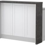 Πάγκος νησίδας Tahoma-Μήκος: 120 εκ.-Λευκό ματ-Black Stone