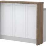 Πάγκος νησίδας Tahoma-Μήκος: 120 εκ.-Λευκό ματ-Carini Wallnut