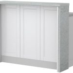Πάγκος νησίδας Tahoma-Μήκος: 120 εκ.-Λευκό ματ-Chromix Silver