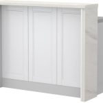 Πάγκος νησίδας Tahoma-Μήκος: 120 εκ.-Λευκό ματ-White Marble
