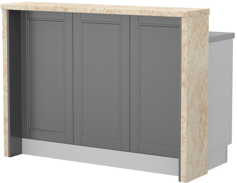 image_714594_tara-pult-135-4-53-ku-45ta Πάγκος νησίδας Tahoma-Μήκος: 135 εκ.-Γραφίτης-Latino Marble - Image 1