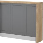 Πάγκος νησίδας Tahoma-Μήκος: 135 εκ.-Γραφίτης-Nebraska Oak