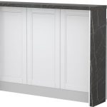 Πάγκος νησίδας Tahoma-Μήκος: 135 εκ.-Λευκό ματ-Black Stone