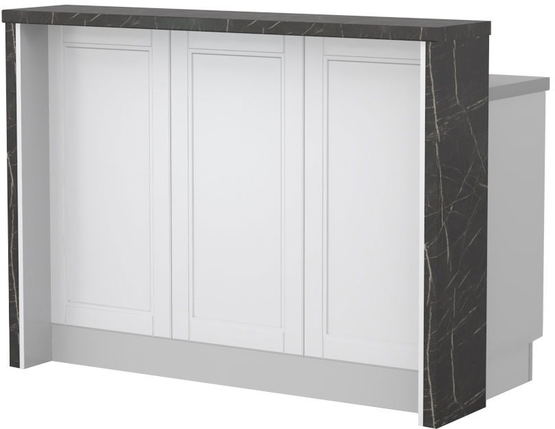 image_714599_tara-pult-135-4-23-ku-31ta Πάγκος νησίδας Tahoma-Μήκος: 135 εκ.-Λευκό ματ-Black Stone - Image 1