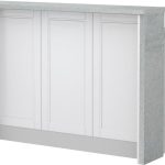 Πάγκος νησίδας Tahoma-Μήκος: 135 εκ.-Λευκό ματ-Chromix Silver
