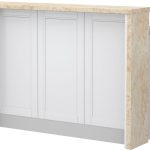 Πάγκος νησίδας Tahoma-Μήκος: 135 εκ.-Λευκό ματ-Latino Marble