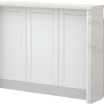 Πάγκος νησίδας Tahoma-Μήκος: 135 εκ.-Λευκό ματ-White Marble