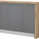 Πάγκος νησίδας Tahoma-Μήκος: 150 εκ.-Γραφίτης-Nebraska Oak