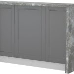 Πάγκος νησίδας Tahoma-Μήκος: 150 εκ.-Γραφίτης-Siena Marble