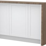 Πάγκος νησίδας Tahoma-Μήκος: 150 εκ.-Λευκό ματ-Carini Wallnut