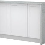 Πάγκος νησίδας Tahoma-Μήκος: 150 εκ.-Λευκό ματ-Chromix Silver