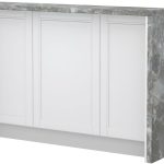 Πάγκος νησίδας Tahoma-Μήκος: 150 εκ.-Λευκό ματ-Siena Marble