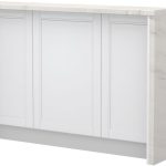 Πάγκος νησίδας Tahoma-Μήκος: 150 εκ.-Λευκό ματ-White Marble