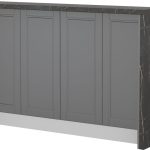 Πάγκος νησίδας Tahoma-Μήκος: 160 εκ.-Γραφίτης-Black Stone