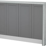 Πάγκος νησίδας Tahoma-Μήκος: 160 εκ.-Γραφίτης-Chromix Silver