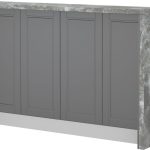 Πάγκος νησίδας Tahoma-Μήκος: 160 εκ.-Γραφίτης-Siena Marble