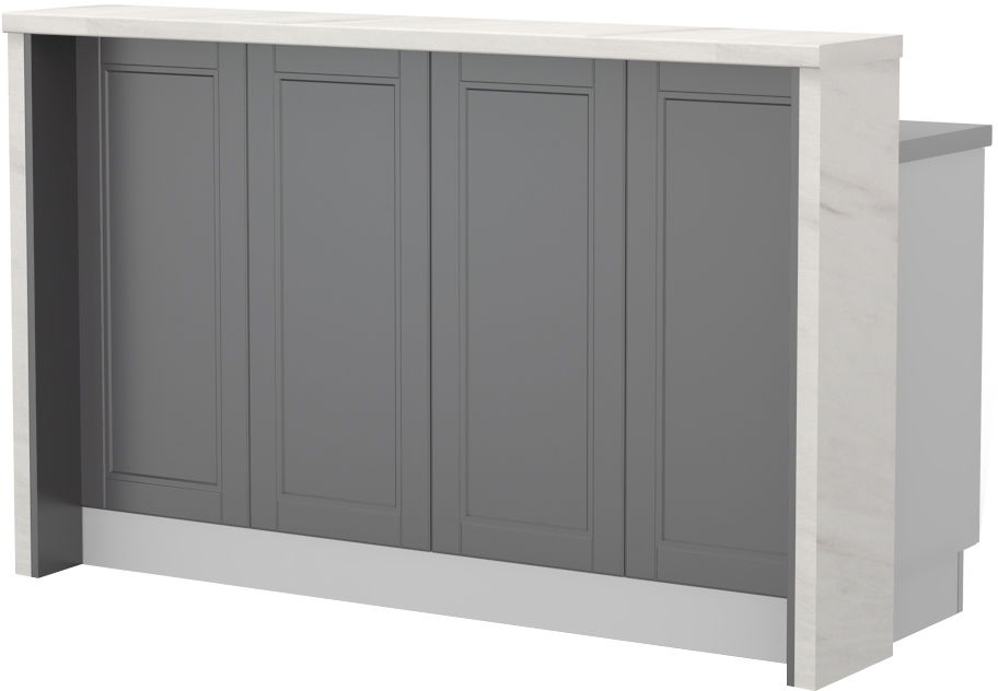 image_714630_tara-pult-160-4-22-ku-45ta Πάγκος νησίδας Tahoma-Μήκος: 160 εκ.-Γραφίτης-White Marble - Image 1