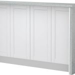 Πάγκος νησίδας Tahoma-Μήκος: 160 εκ.-Λευκό ματ-Chromix Silver